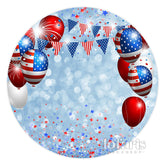Runden amerikanisch Flagge Luftballons Unabhängigkeit Tag Hintergrund